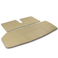 RZM高级皮革汽车后备箱垫汽车尾箱垫 专车专用米色 丰田汉兰达七座+扩展件