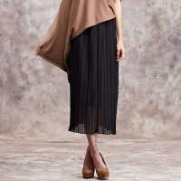 佐丹奴 女装 迷人雪纺百褶裙 01162501(09 经典黑色/均码)