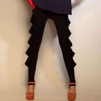 佐丹奴 女装 纽带边饰弹力裤袜 04492005(09 黑色/均码)