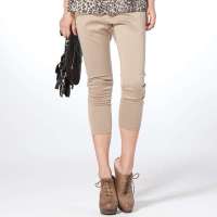 CSLR城市俪人百搭修身贴身显瘦打底裤裤子CB1K07KG02(干草杏S)