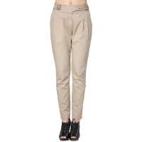 CSLR城市俪人时尚百搭休闲款百搭休闲裤九分裤CA1W09WP02(干草杏XL)