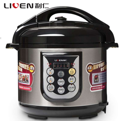 利仁(Liven)电压力锅高压锅多功能家用6L大容量电压力煲可预约电饭锅电饭煲电炖锅西施压力煲DNG-6001不锈钢色
