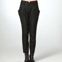 THEME掂牌新款黑色宽松哈伦裤裤子TFUW90WP04(黑色M)