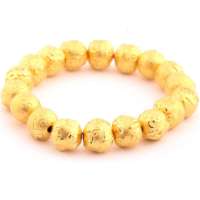 齐泉黄金999梦幻硬千足金十八罗汉手串