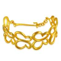 周生生 黄金(足金)蝴蝶婚嫁手镯 6# 24674b (33.62克)