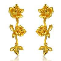 周生生 黄金(足金)玫瑰婚嫁套耳环 68751e (10.67克)
