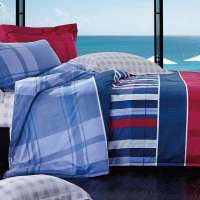 乐加全棉印花四件套爱情海岸线1.5米床