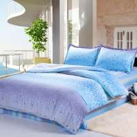 乐加全棉印花四件套幸福泡泡--蓝1.5米床