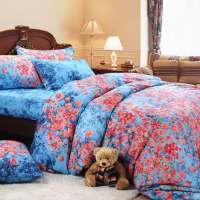 乔曼帝全棉双人四件套_花舞浪漫1.5m床适用