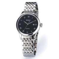 劳士顿纵驰系列石英钢带男表 黑面本色 3103G