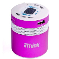 埃森客(Ithink)便携式插卡音响 粉色