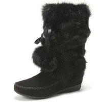 CAMEL/骆驼 女靴 奢华品味兔毛女款靴真皮雪地靴 女 1017003