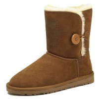 CAMEL/骆驼 女靴 2012新款 清纯丽质防滑雪地靴 真皮 1101002