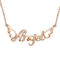 金大生 18K金11分钻石项链-天使之恋