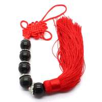 晶心依恋 天然黑曜石车饰16mm-转运辟邪