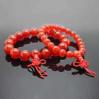 晶心依恋 天然红玛瑙8mm12mm情侣手链-纳福招财