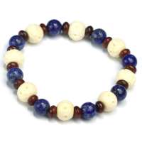 禾场尚腾 青金石+牛骨花+小叶紫檀手链系列-刻骨之爱