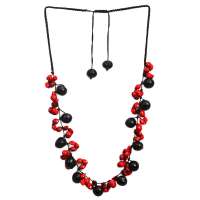 禾场尚腾 天然桃心香木出口欧美项链-魅力