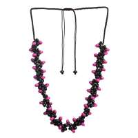 禾场尚腾 天然桃心香木出口欧美项链-紫宸