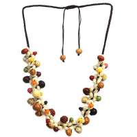 禾场尚腾 天然桃心香木出口欧美项链-激情