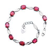 Fedora斐达罗 天然石榴石手链 韩版女款时尚宝石手链
