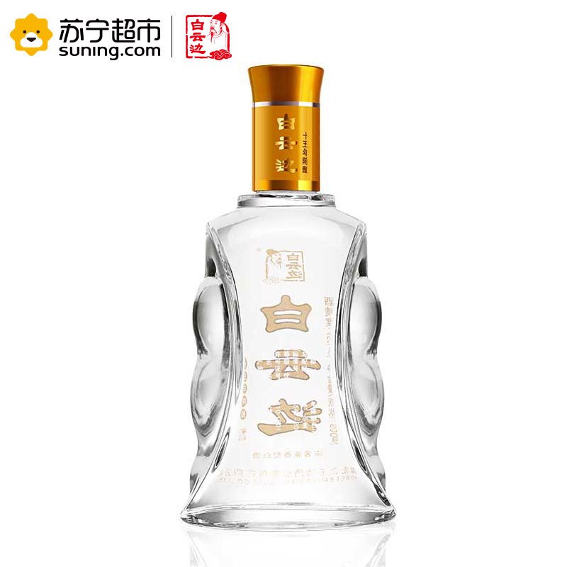 【苏宁超市】白云边 15年 十五年陈酿 45度 500mL 浓酱兼香型礼盒装白酒