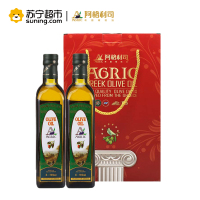 阿格利司(AGRIC)非有机压榨橄榄油500ml*2礼盒装(新老包装随机发放)