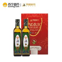 阿格利司(AGRIC)非有机压榨橄榄油500ml*2礼盒装(新老包装随机发放)