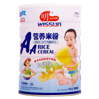 明一AA加锌铁营养米粉 500g 听装