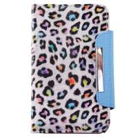 哈密瓜 三星i9220豹纹多功能仿皮保护套HM8067蓝