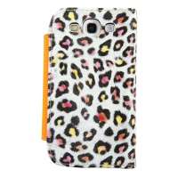 哈密瓜 三星i9300豹纹多功能仿皮保护套HM8069橙