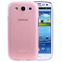 哈密瓜 三星i9300砾岩纱衣磨砂保护套 HM0402粉