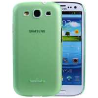 哈密瓜 三星i9300砾岩纱衣磨砂保护套 HM0403绿