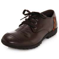 皮尔世绅褶皱打蜡牛皮系带平跟男鞋单鞋A726664,棕色,38码