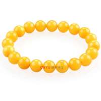 御灵珠宝 天然琥珀蜜蜡 波罗的海天然琥珀蜜蜡手链8mm 0404010008001