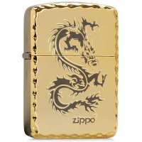 ZIPPO打火机SC0668 1941复刻金冰神龙 (凿边工艺)