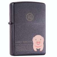 ZIPPO打火机SC0326 两面加工福气猪(黑)