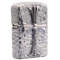 ZIPPO打火机SC1624 五面加工盔甲徽章双十字徽章 超重手感-镀铬 39630