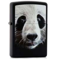 ZIPPO打火机28358 黑哑漆彩印国之宝-大熊猫 2012年秋季新款