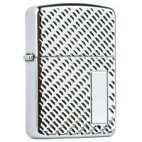 ZIPPO打火机28185 后现代质感 盔甲加厚两面加工 镀铬