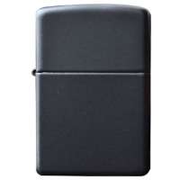 Zippo打火机 黑色哑漆框标志打火机218