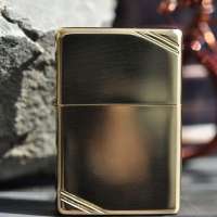 Zippo打火机 古典铜切角镜子打火机270