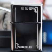 zippo打火机 热火朝天双底刻打火机24383