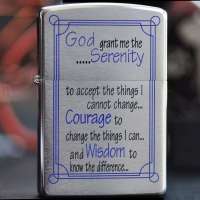 ZIPPO打火机 祈祷文-拉丝镀铬彩印打火机24355