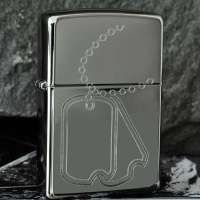 ZIPPO打火机 镜面双牌子项链打火机24836