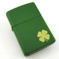 Zippo打火机 幸运四叶草哑漆打火机21032