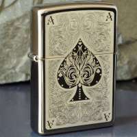 zippo打火机 PVD浸染黑冰电脑激光刻暗花幺点打火机28323