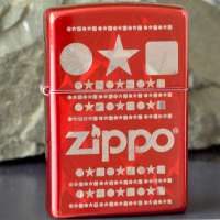 Zippo打火机 方圆星粉漆激光刻打火机28342