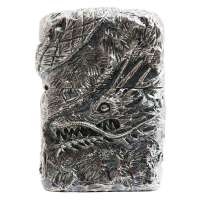 ZIPPO打火机 五面加工盔甲徽章金盘龙超重手感霸气外露打火机39680