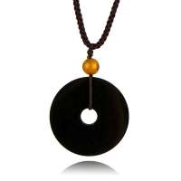 御灵珠宝 和田玉 青玉平安扣吊坠 平安团圆 0102060100006